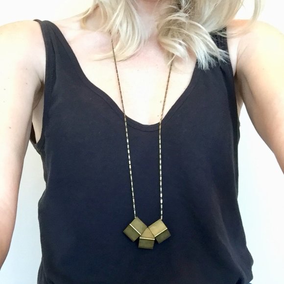 Totokaelo Accessories - Totokaelo Gold Structured Brass Necklace